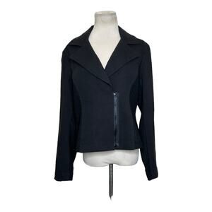 Donna Degnan black moto jacket size 12